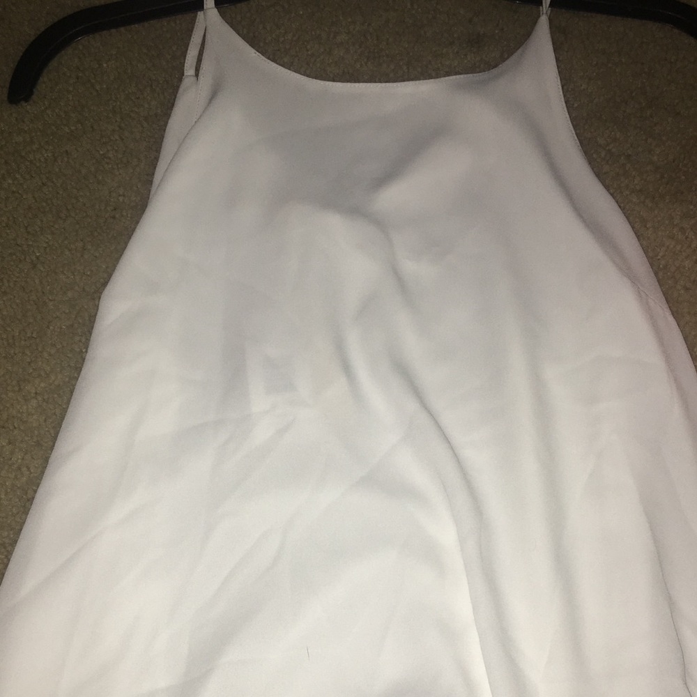 White Flowy tank top